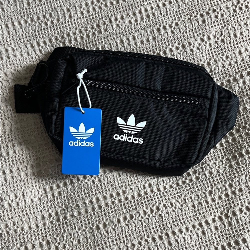 🆕 Adidas Originals For All Waist pack, Black Belt Bag with White Logo